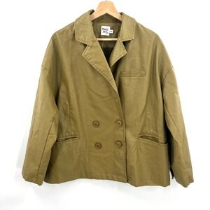 Princess Polly oversize double breasted vegan leather blazer jacket oversize S M